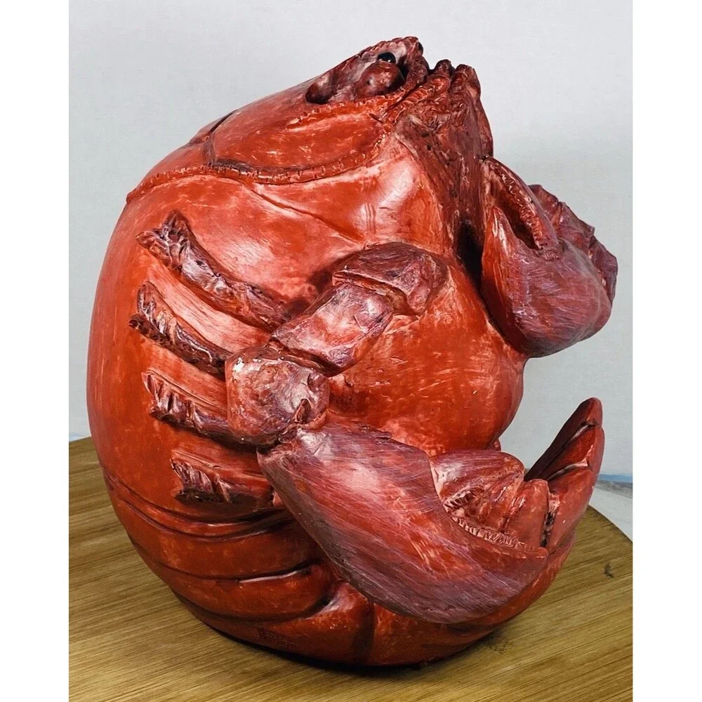 Lobster Figurine  Maine Resin Evergreen Home/Garden Decor Chunky 9.5” (SEE PIC)